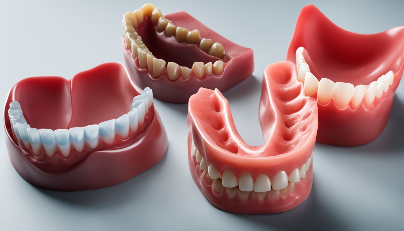 What are the three types of dentures?